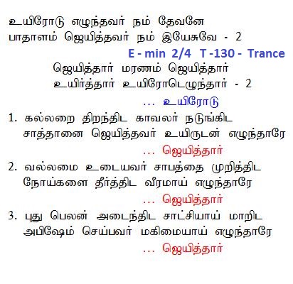 Uyirodu elunthavar nam